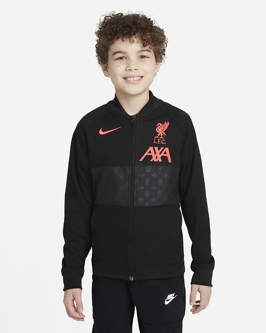 Liverpool trainingsjack zwart 2021-2022 kinderen