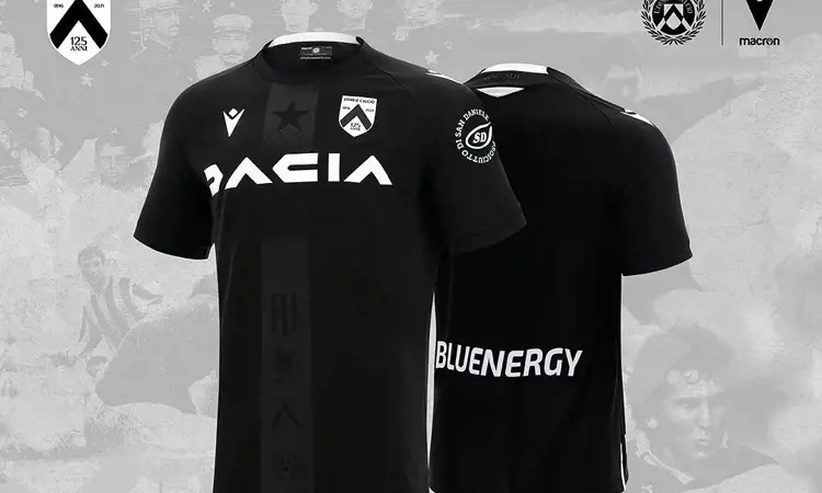 Udinese voetbalshirt 125 jarig bestaan