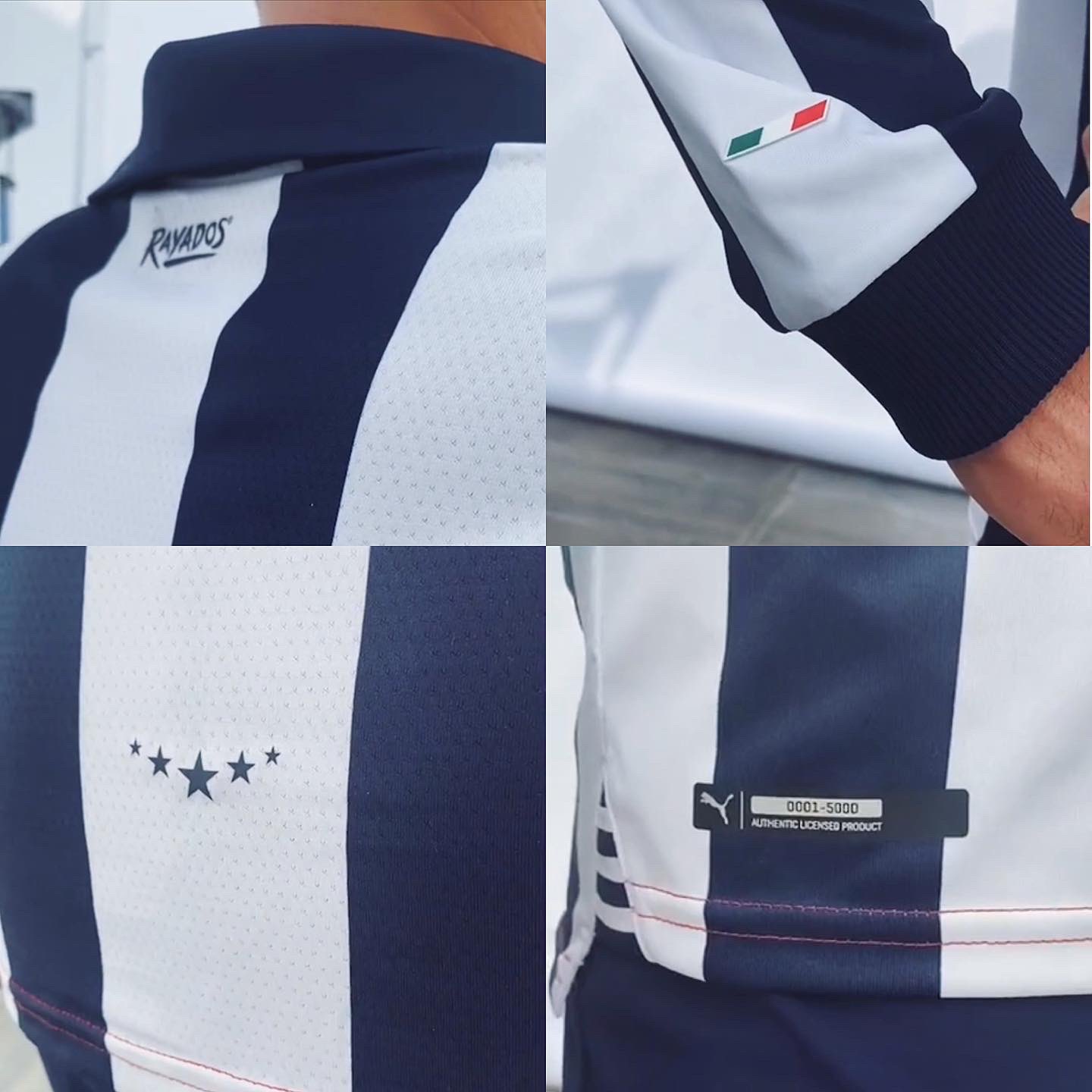 Details CF Monterrey voetbalshirts 2022