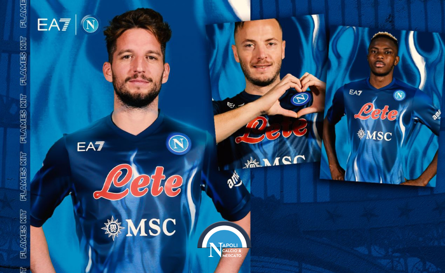 SSC Napoli Flames 3e voetbalshirt 2021-2022