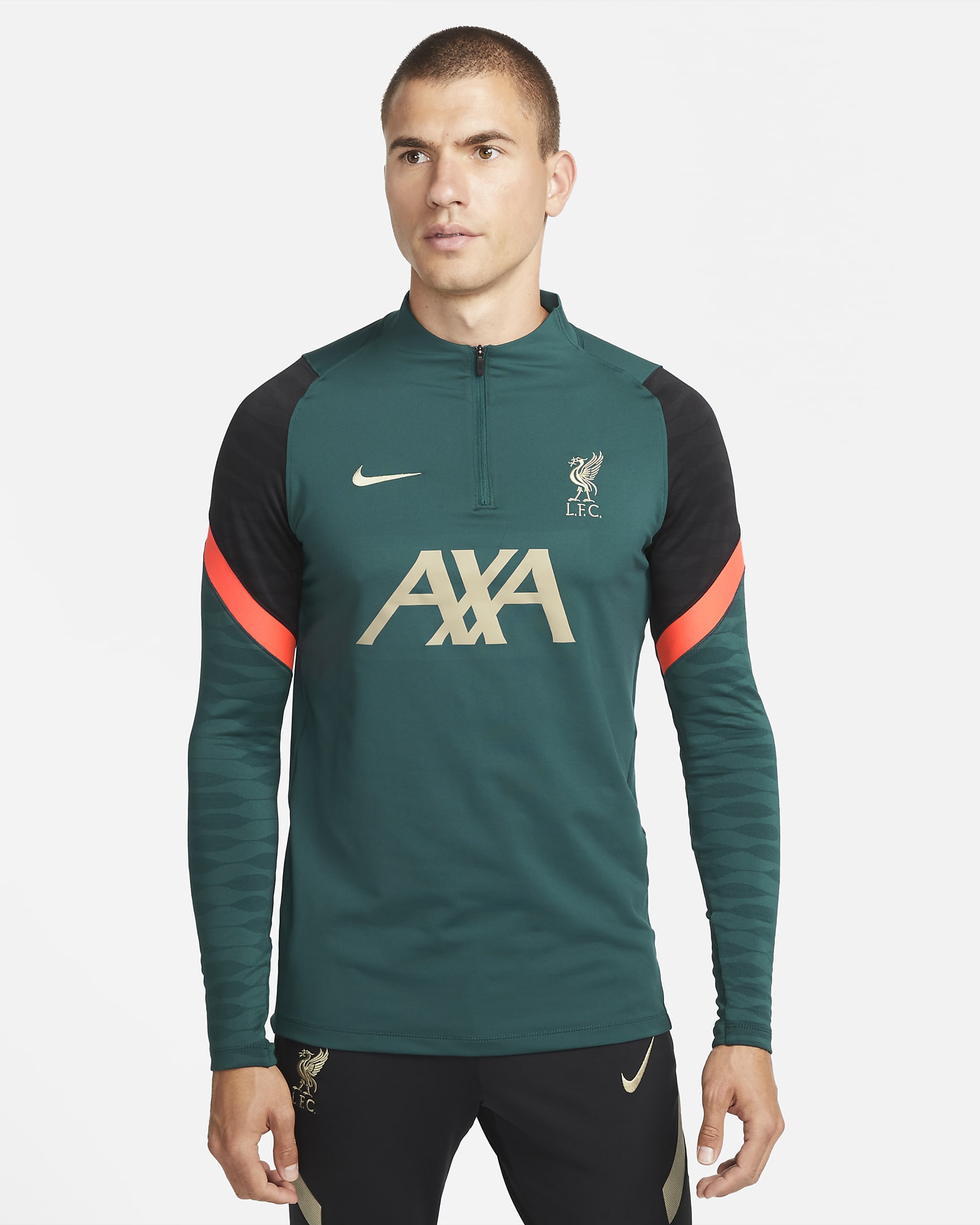 vriendelijke groet waterbestendig verwerken Zwart/groen Liverpool trainingspak 2022 - Voetbalshirts.com