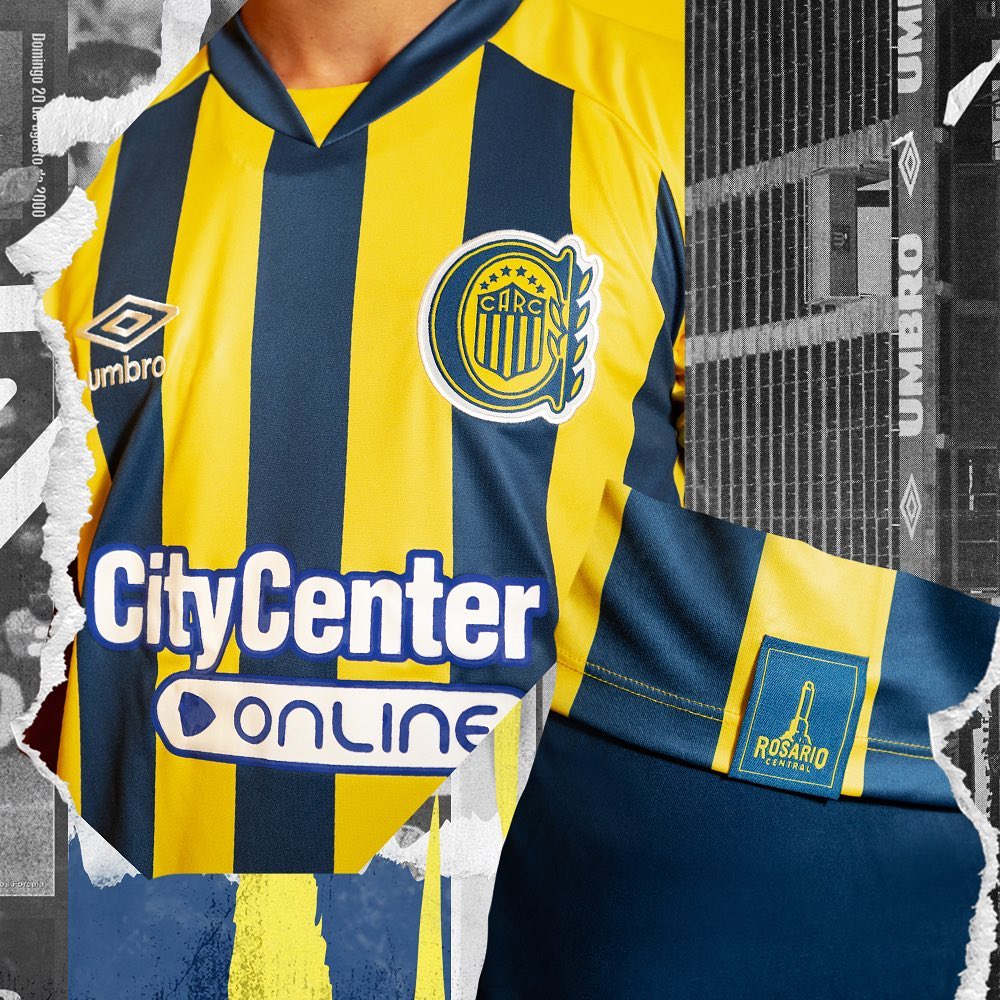 Detail Rosario Central thuisshirt 2022