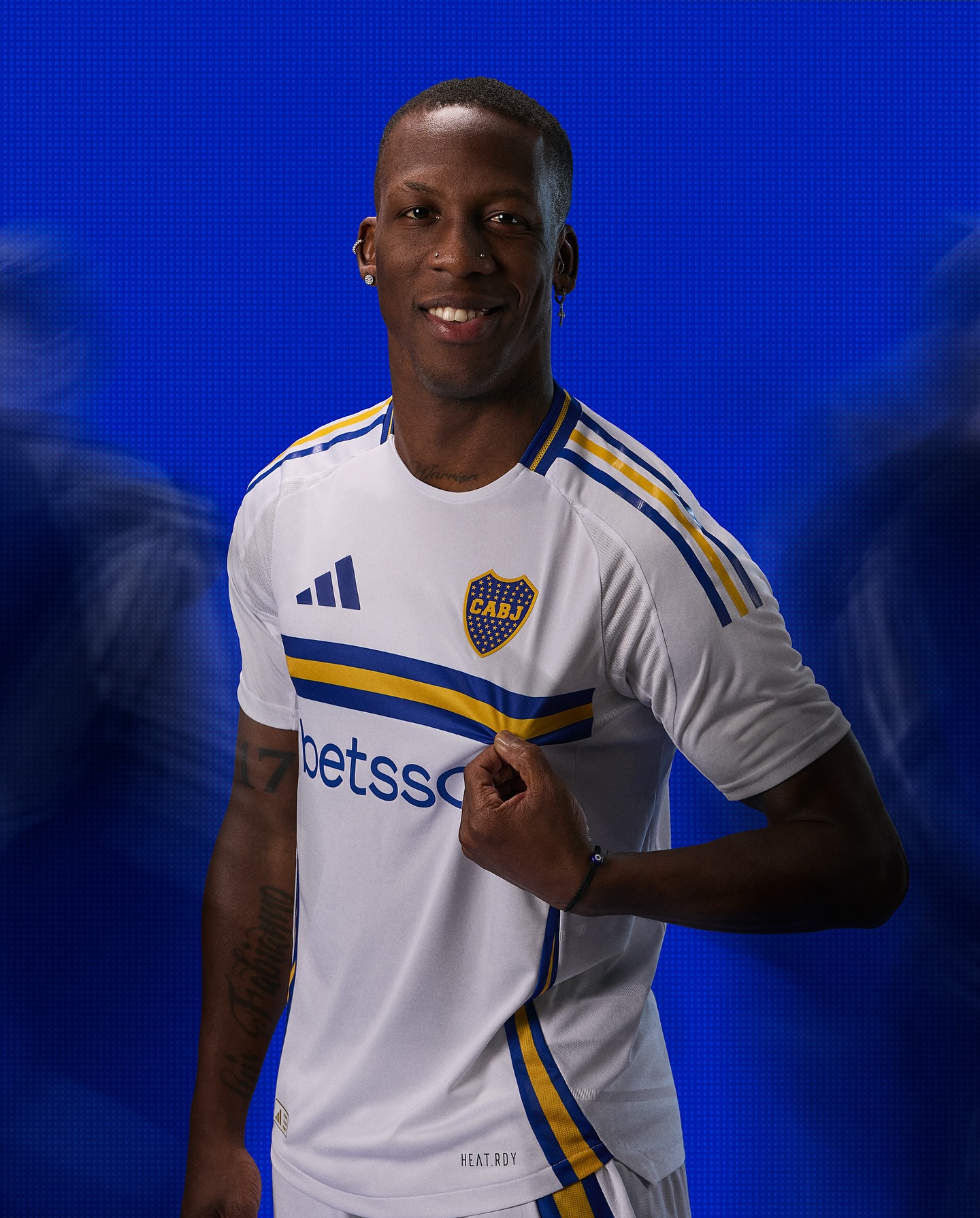 Boca Juniors uitshirt 2024-2025 wit met details in clubkleuren