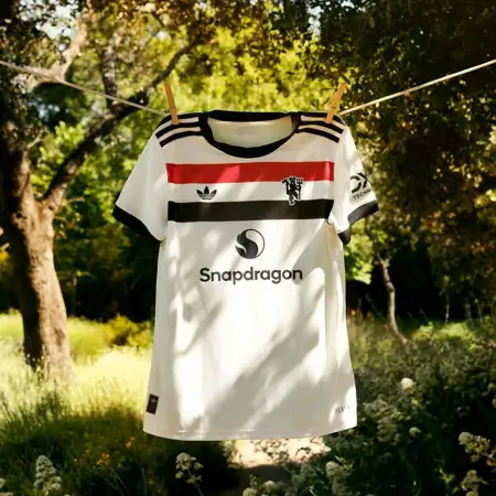 Manchester United 3e shirt 2024-2025 bevat adidas Originals logo en retro clublogo