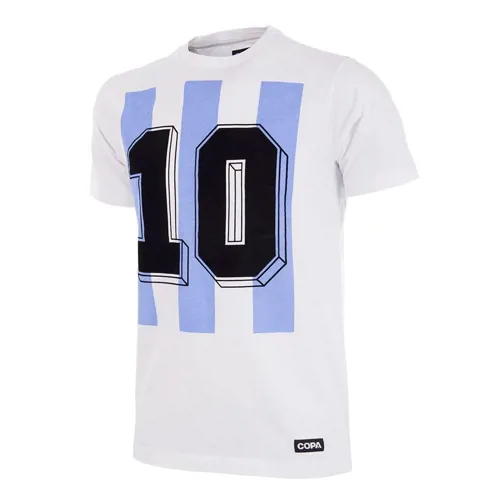 Argentinië Number 10 T-Shirt - Wit