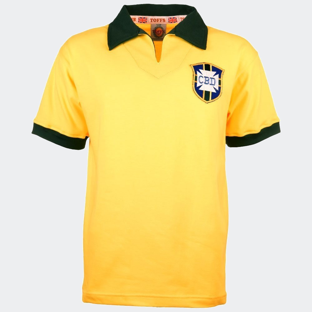 Brazilië retro voetbalshirt 1958