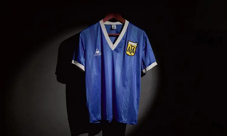 Argentinie Maradona Hand Of God voetbalshirt 1986 wordt geveild