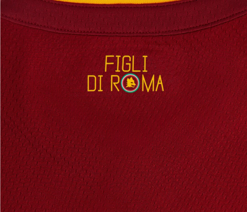 Detail AS Roma thuisshirt 2022-2023