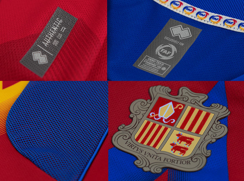 Details Andorra voetbalshirt 2022-2024