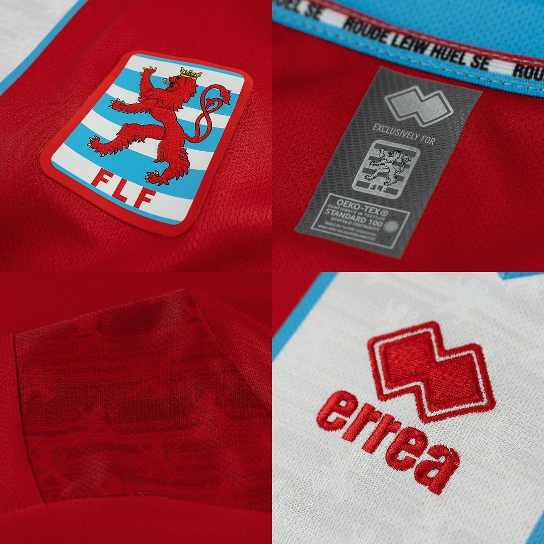 Details Luxemburg voetbalshirts 2022-2024