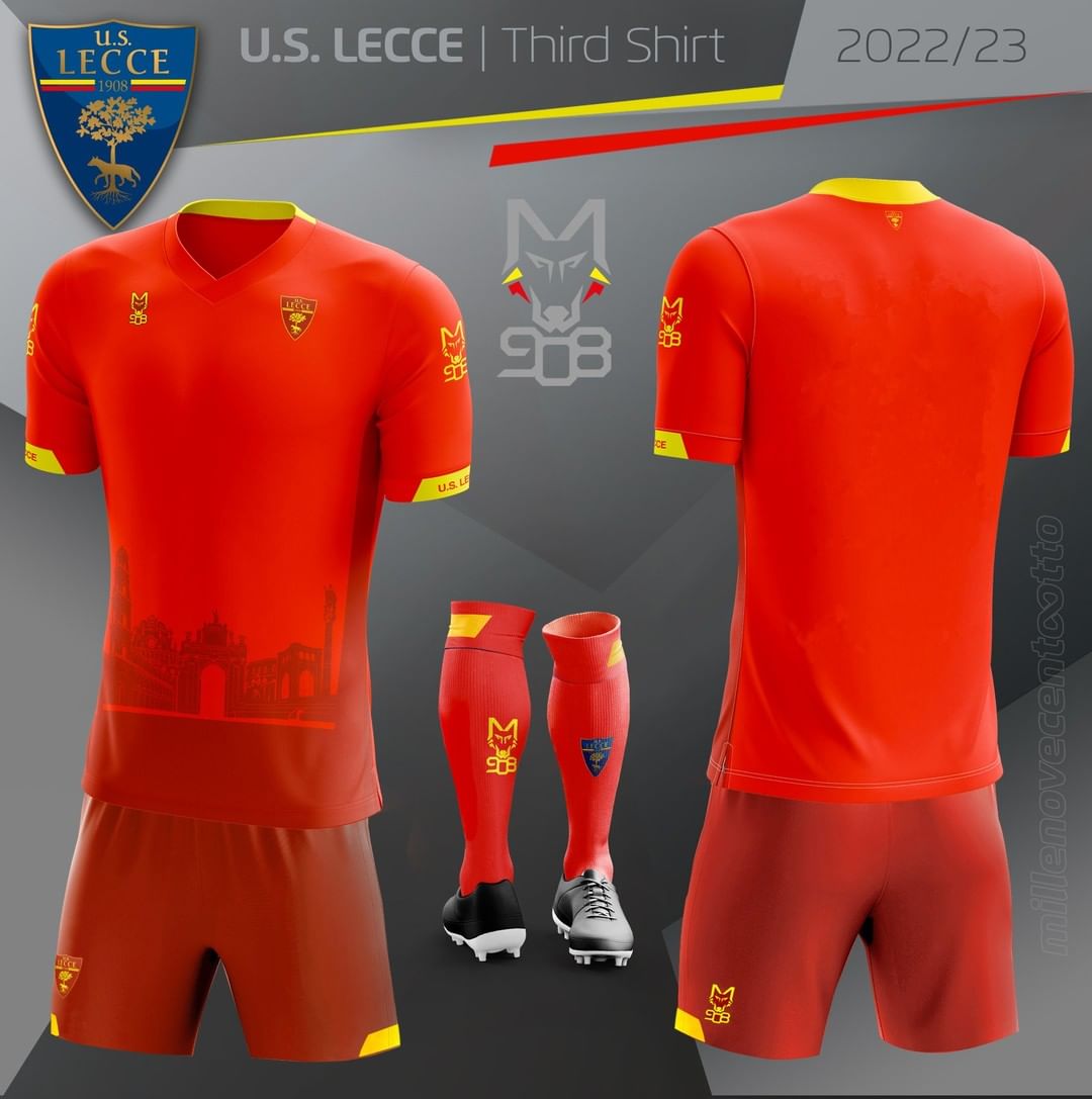 US Lecce 3e voetbalshirt 2022-2023
