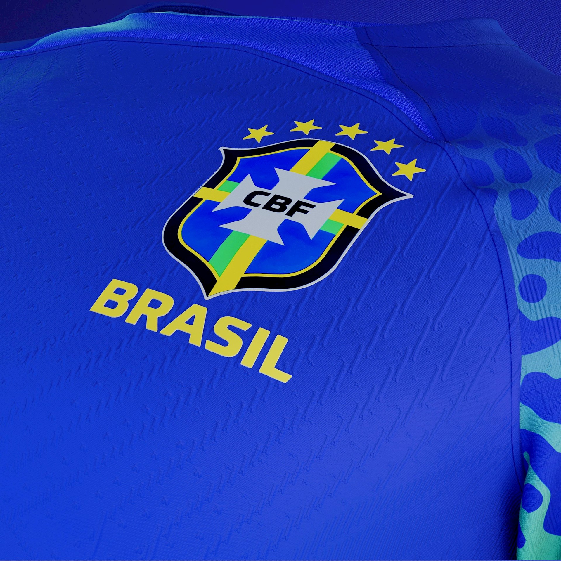 Brazilië uitshirt 2022-2023 detail
