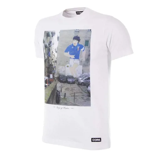 Napoli Maradona King Of Naples T-Shirt - Wit