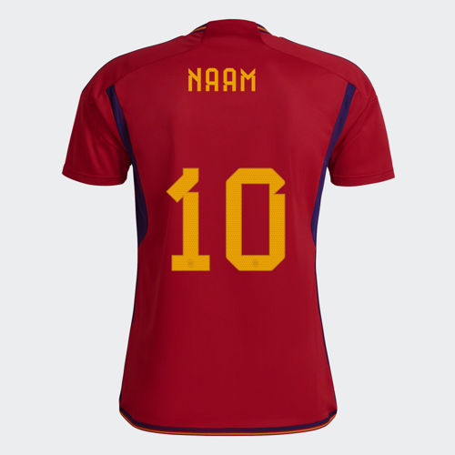 Roest Aanpassing sticker Spanje thuis shirt met naam en nummer - Voetbalshirts.com