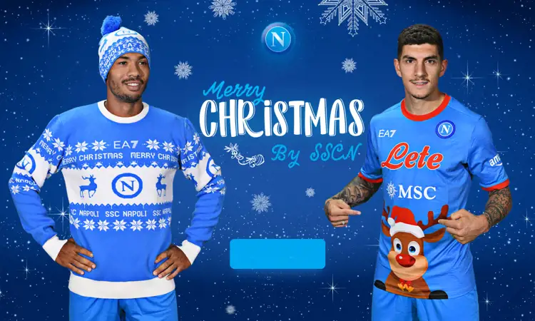 Napoli Kerst voetbalshirt 2022-2023 bevat afbeelding rendier