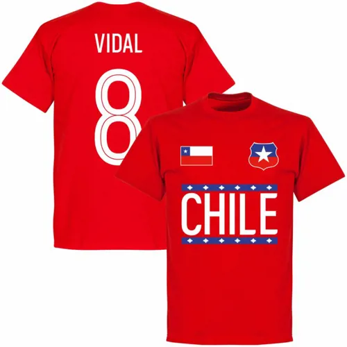 Chili Vidal 8 Team T-Shirt - Rood 