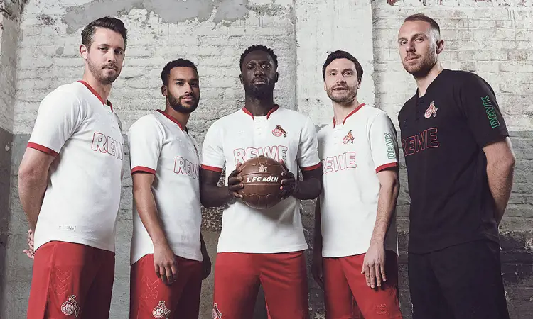 Dit is het FC Köln voetbalshirt ter ere van het 75 jarig bestaan