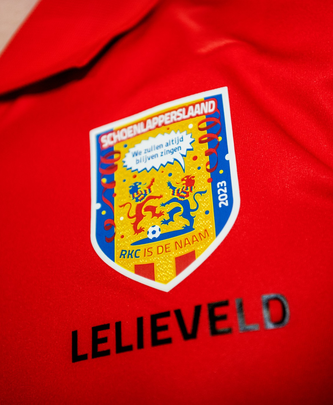 Detail RKC Waalwijk carnaval voetbalshirt 2023