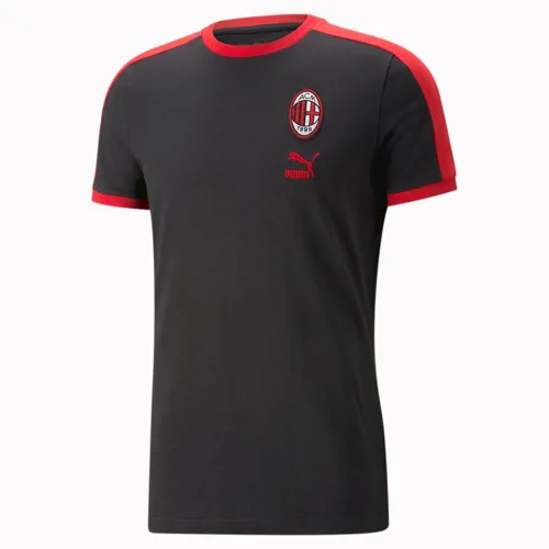 AC Milan T7 Heritage T-Shirt - Zwart/Rood