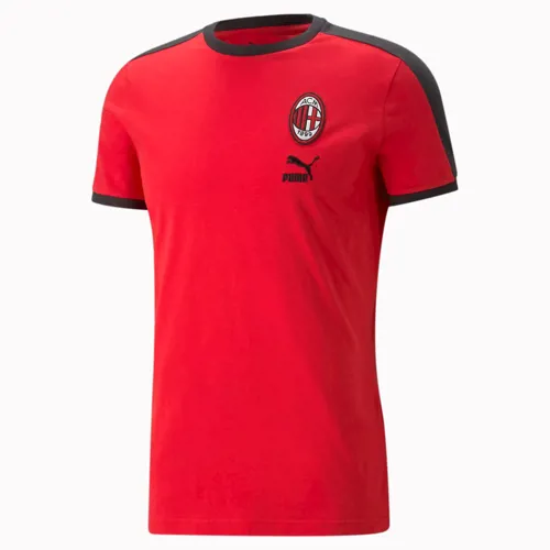 AC Milan T7 Heritage T-Shirt - Rood/Zwart