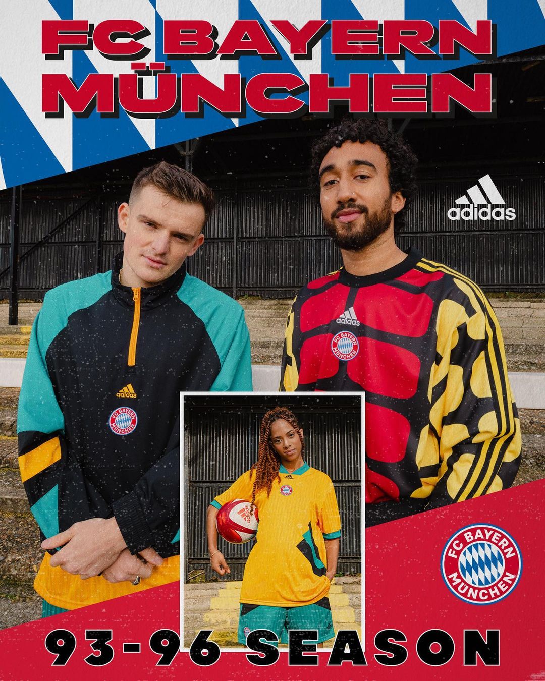 Bayern München retro voetbalshirts jaren '90