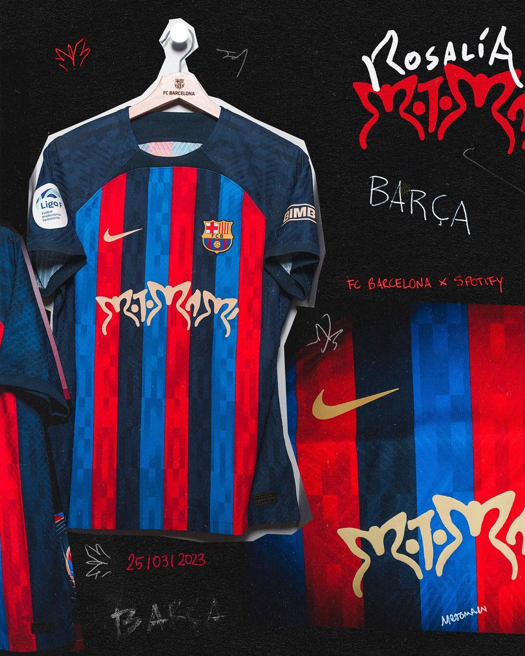 Rosalia logo op FC Barcelona voetbalshirt