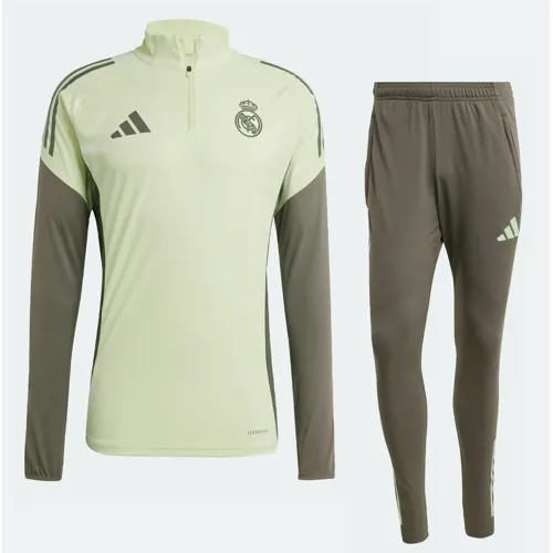 Real Madrid 1/4 zip trainingspak 2025-2026 - Lime groen/Donkergrijs