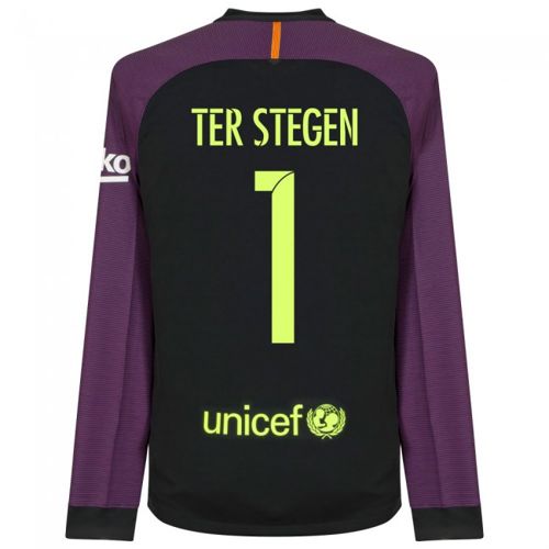 vloeistof Miniatuur binnenplaats FC Barcelona keeper shirt Ter Stegen - Voetbalshirts.com