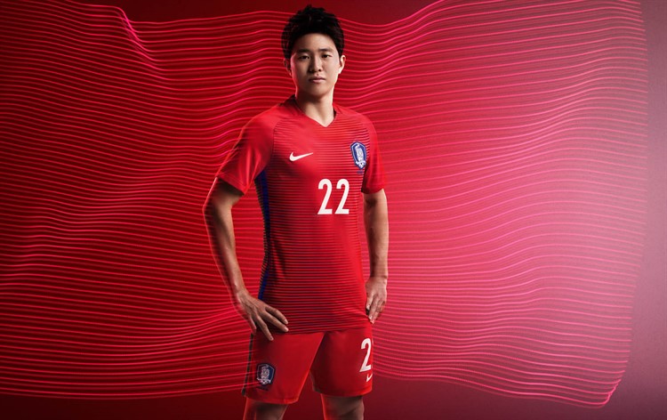 Zuid -korea -voetbalshirt -2016-2017
