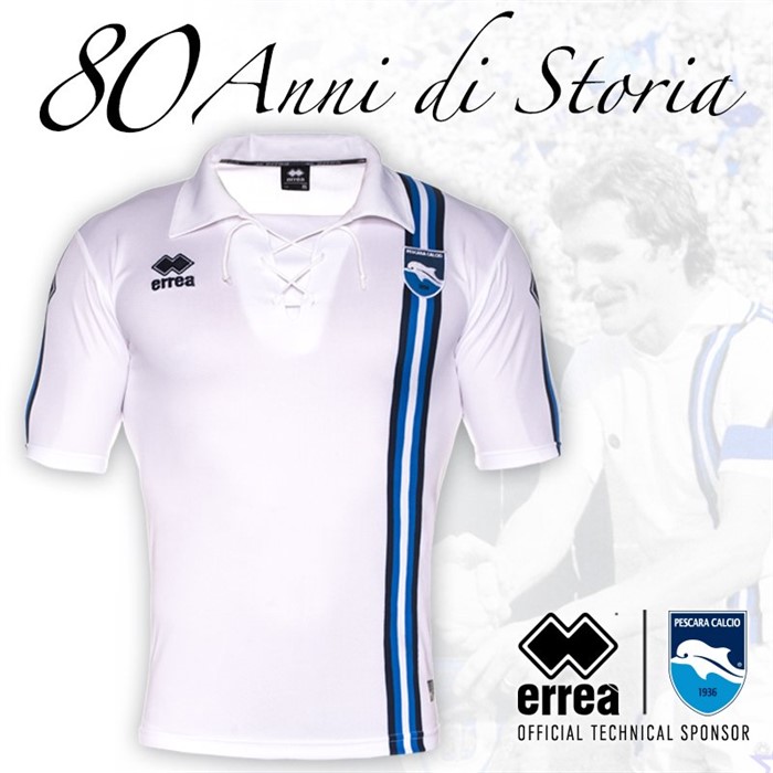 Pescara -voetbalshirt -80-jarig -bestaan
