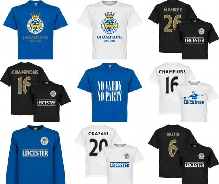 Leicester -kampioen -t -shirt