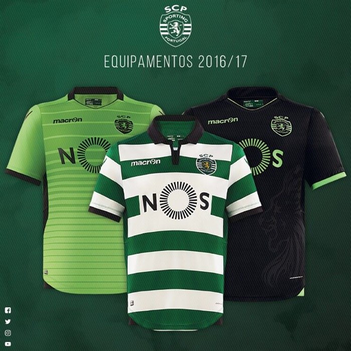 Sporting -lissabon -voetbalshirts -2016-2017