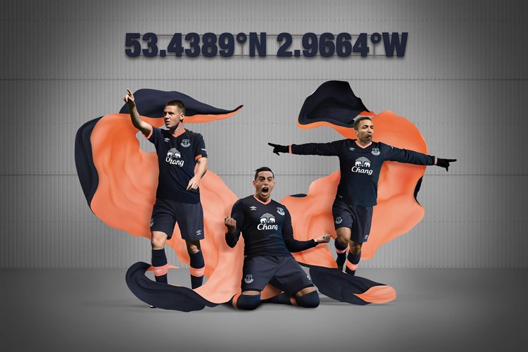 Everton -uit -voetbalshirt -2016-2017