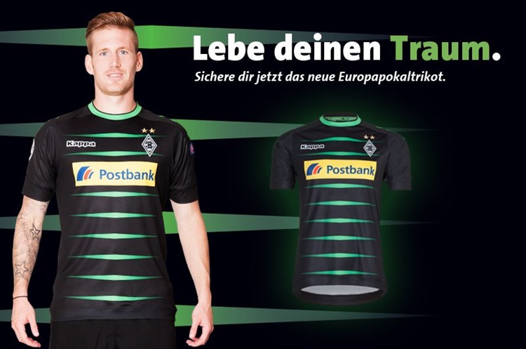 Borussia -monchen -gladbach -europa -shirt -2016-2017