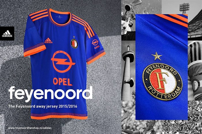 Goodwill Doornen Blauw Feyenoord uitshirt 2015-2016 - Voetbalshirts.com