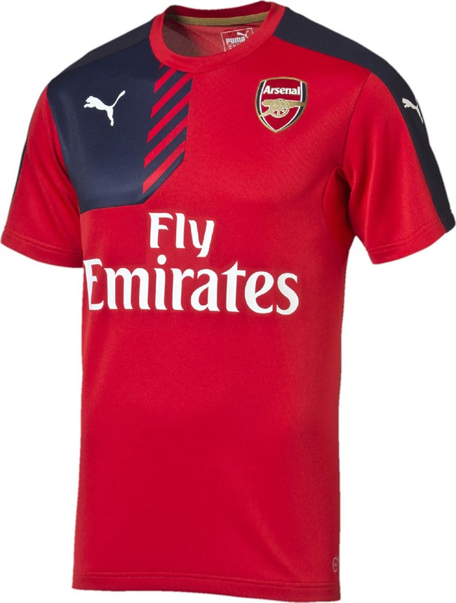 Rode -Arsenal -trainingsshirt -2015-2016