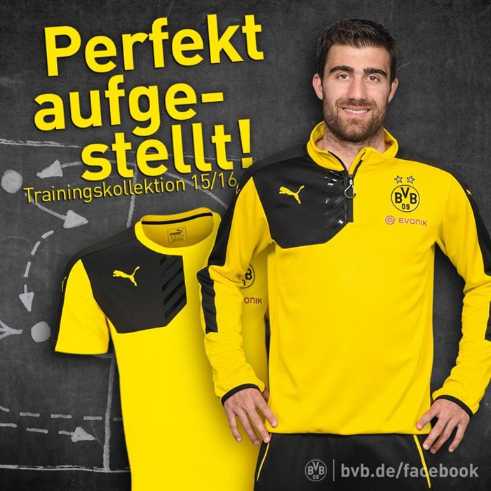 oogsten Bully Stroomopwaarts Borussia Dortmund trainingsshirt 2015-2016 - Voetbalshirts.com