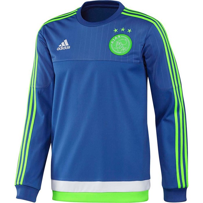 Ajax -training -sweater -blauw -groen -2015-2016