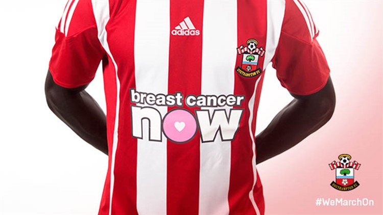 Southamton -Breast -Cancer -Now -voetbalshirt