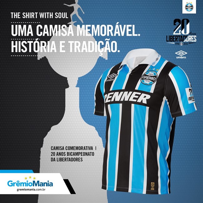 Gremio -voetbalshirt -2015-2016