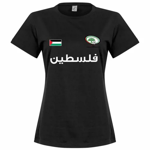 Palestina Dames Team T-Shirt - Zwart 