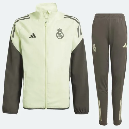 Real Madrid presentatiepak kinderen 2025-2026 - Lime groen/Donkergrijs