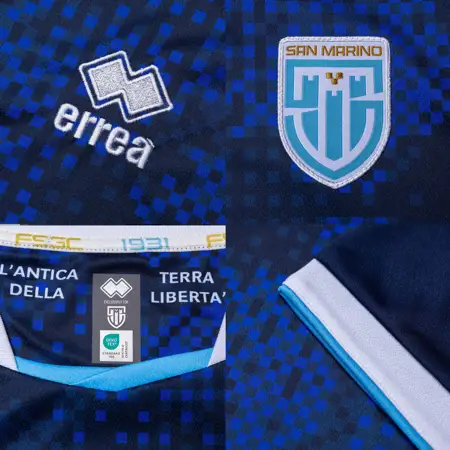 San Marino voetbalshirts 2024-2026 geïnspireerd door vlag en landsgrenzen