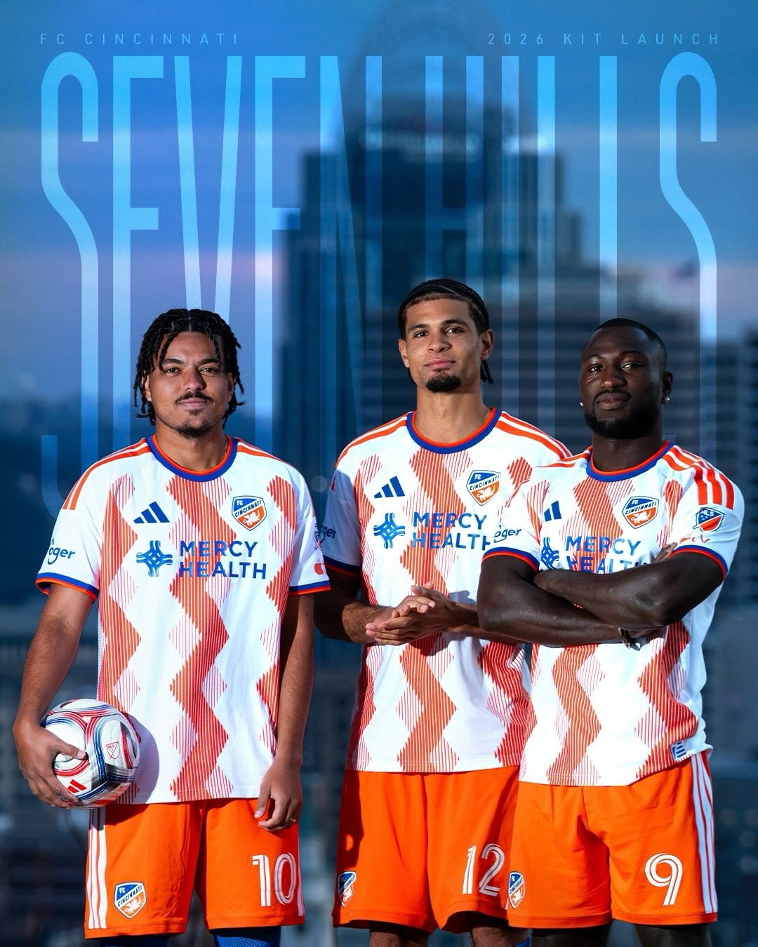 FC Cincinnati uitshirt 2026-2027 eerbetoon aan Seven Hills