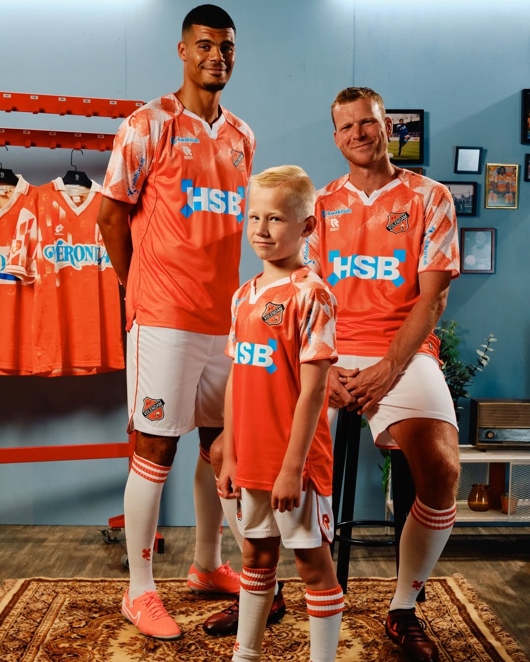 FC Volendam voetbalshirts 2025-2026 geïnspireerd door retro shirt, de bouw en Kermis