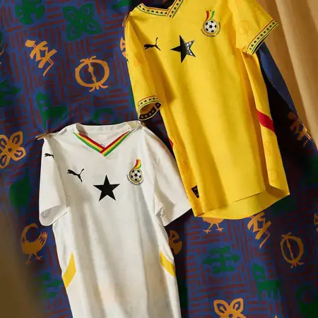 Ghana voetbalshirts 2025 geïnspireerd door Adinkra symbolen