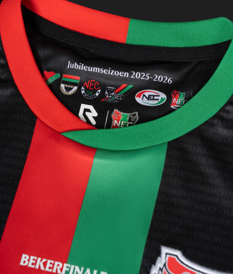 Dit is het N.E.C. Nijmegen bekerfinale voetbalshirt 2025-2026