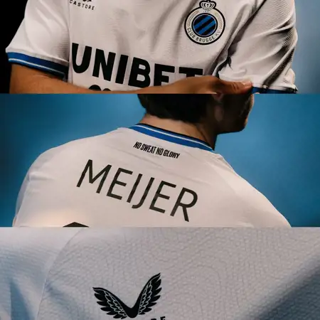 Club Brugge voetbalshirts 2024-2025 geïnspireerd door retro shirts en Brugse Reien
