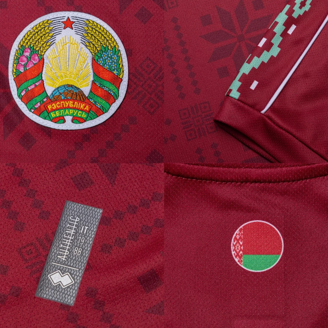 Wit Rusland voetbalshirts 2024-2026 in stijl patroon vlag