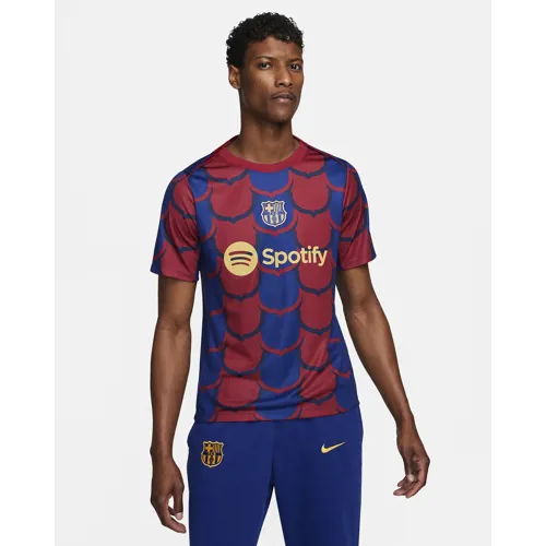 FC Barcelona warming-up shirt 2024 - Blauw/Rood/Goud